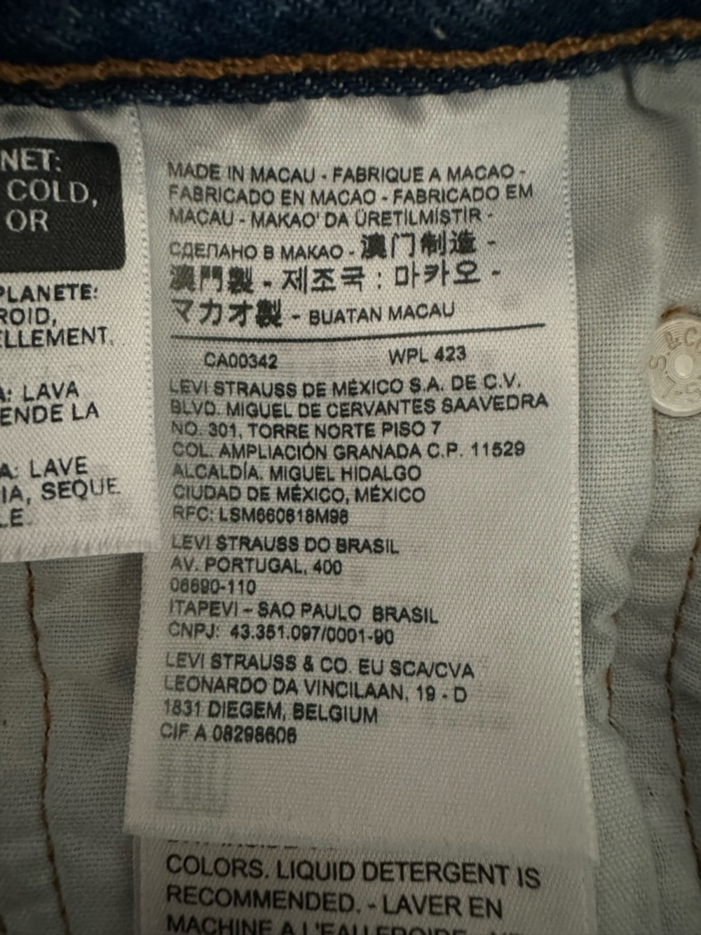 Levi's Light Blue Distressed High-Rise Jean Shorts - Picture 8 of 13